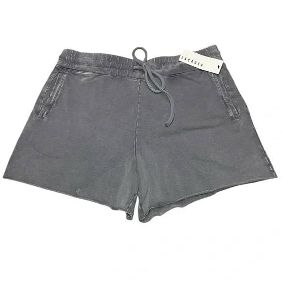 LACAUSA Slater Sweatshorts in Washed Gray - Picture 4 of 10